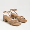 Sam Edelman Whitley Block Heel Sandal Cyprus Tan Suede In Brown