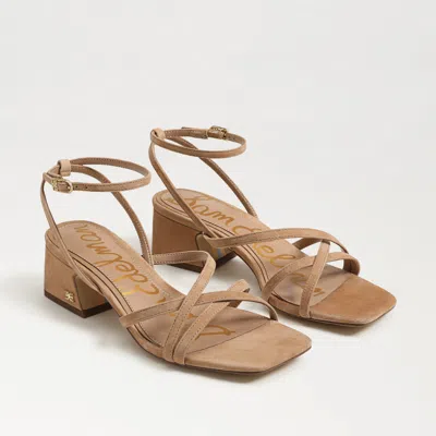 Sam Edelman Whitley Block Heel Sandal Cyprus Tan Suede In Brown