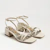 Sam Edelman Whitley Block Heel Sandal Modern Ivory Leather In White