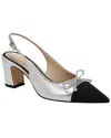 Sam Edelman Willette Leather Slingback In Silver
