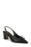 Sam Edelman Willette Slingback Pointed Cap Toe Pump In Black