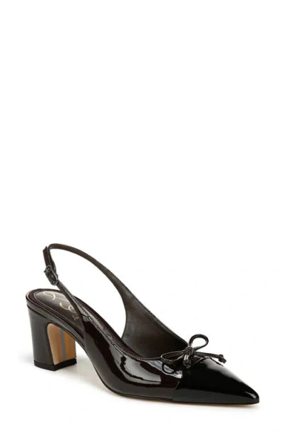 Sam Edelman Willette Slingback Pointed Cap Toe Pump In Black