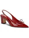 Sam Edelman Willette Slingback Block Heel In Deep Scarlet Red Patent In Multi
