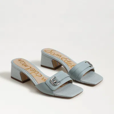 Sam Edelman Wilma Slip On Dress Sandal Robin Egg Blue Leather