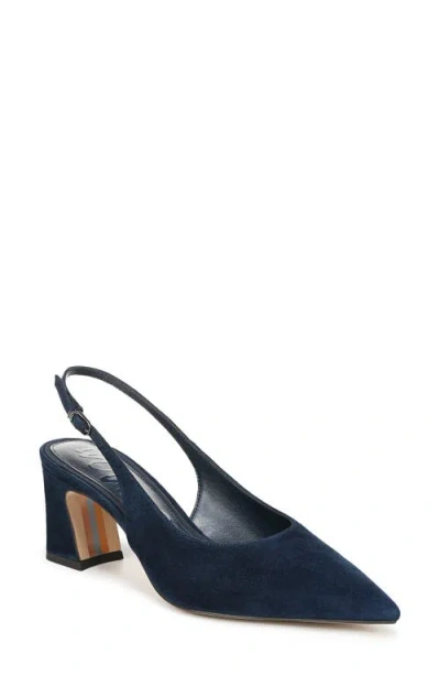 Sam Edelman Winfred Pointed Toe Slingback Sandal In Blue