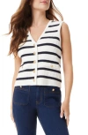 Sam Edelman Winnie Stripe Rib Vest In Navy Stripe