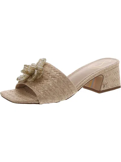 Sam Edelman Winsley Womens Slip-on Woven Slide Sandals In Multi