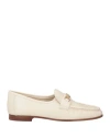 Sam Edelman Woman Loafers Ivory Size 8 Leather In White