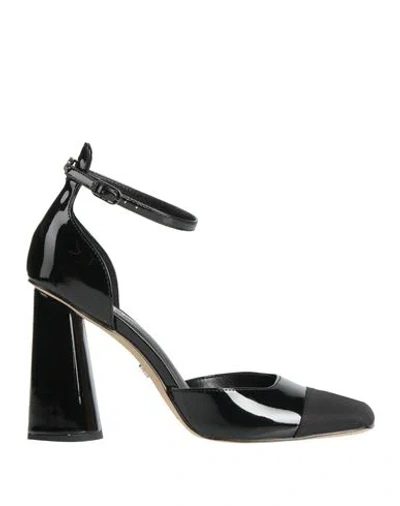 SAM EDELMAN SAM EDELMAN WOMAN PUMPS BLACK SIZE 7.5 TEXTILE FIBERS
