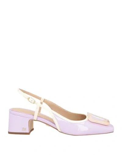 Sam Edelman Woman Pumps Lilac Size 7 Textile Fibers In Purple