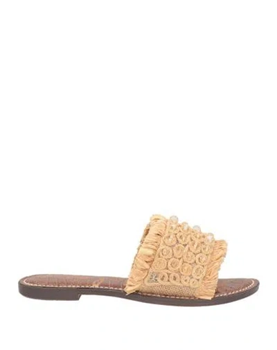 Sam Edelman Woman Sandals Beige Size 7.5 Natural Raffia, String