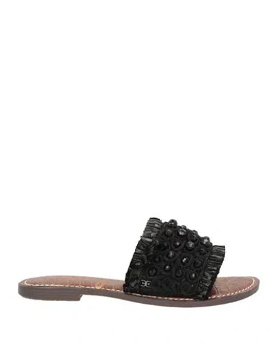 Sam Edelman Woman Sandals Black Size 7 Natural Raffia, String