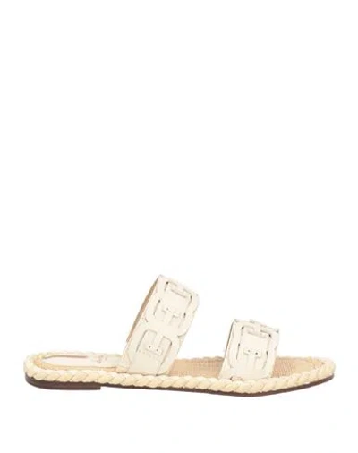 Sam Edelman Woman Sandals Ivory Size 6 Leather, Textile Fibers In White