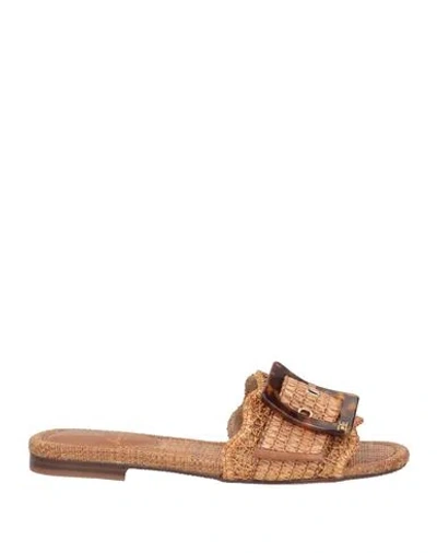 Sam Edelman Woman Sandals Sand Size 7.5 Natural Raffia In Beige