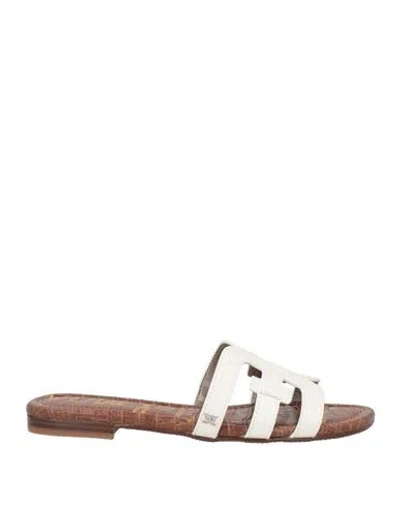 Sam Edelman Bay' Leather Slide Sandals In White