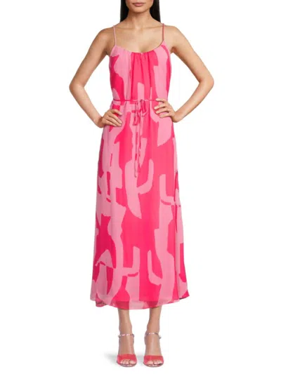 Sam Edelman Women's Abstract Tie Waist Midi-dress