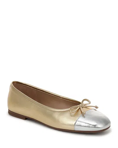 Sam Edelman Women's Alie 2 Cap Toe Leather Ballet Flats In Gold