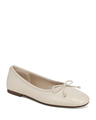 Sam Edelman Marisol Ballet Flat In Ivory Leather In White