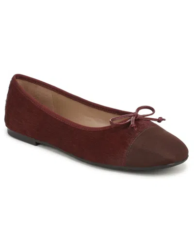 Sam Edelman Women's Alie Slip-on Ballet Flats In French Merlot Brahma Hair