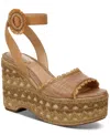 Sam Edelman Amber Espadrille Platform Ankle Strap Sandal In Buff Tan