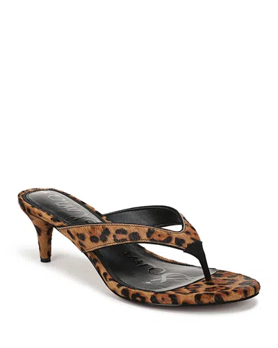 Sam Edelman Women's Amie Kitten Heel Sandals In Animal Print