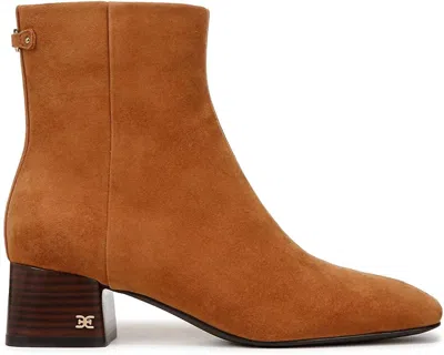 Sam Edelman Women Ankle Bootie In Amber Brown