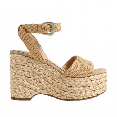 Sam Edelman Women's April Platform Sandal In Sand Raffia In Brown