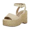 Sam Edelman April Platlform Sandal Linen Raffia In Multi