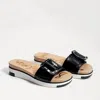 Sam Edelman Women's Ariane Flat Sandals In Black Leather
