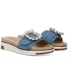 Sam Edelman Ariane Platform Slide Sandal In Royal Sky Blue