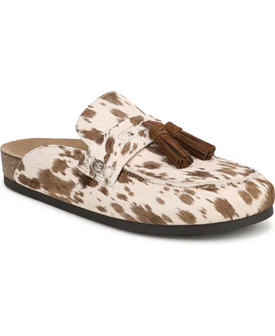 Sam Edelman Women's Astrid Mules In Taupe,ivory Haircalf