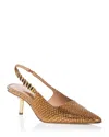 Sam Edelman Baker Slingback Pump Medallion Gold Snake In Gold