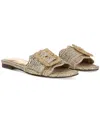Sam Edelman Bambi Slide Sandal Amber Gold Raffia In Amber Gold