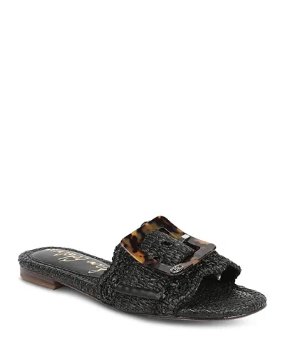 Sam Edelman Women's Bambi Raffia Slide Sandals In Animal Print