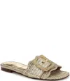 Sam Edelman Women's Bambi Slide Sandal In Amber Gold Raffia