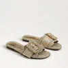 Sam Edelman Bambi Slide Sandal Amber Gold Raffia In Multi