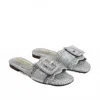 Sam Edelman Women's Bambi Slide Sandal In Soft Silver Raffia In Multi