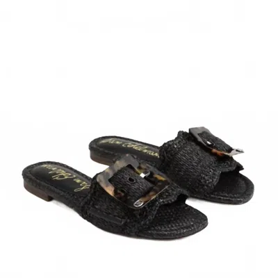 Sam Edelman Women's Bambi Slide Sandals In Black Raffia