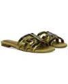 Sam Edelman Bay Honore Slide Sandal Green Chartreuse Velvet In Greentini