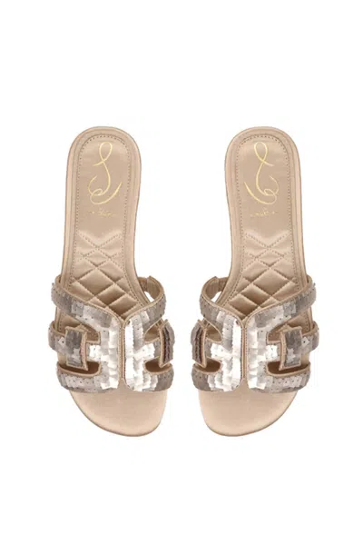 Sam Edelman Women's Bay Glamour Slide Sandal In Moltengold