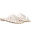 Sam Edelman Women's Bay Jelly Slide Flat Sandals In Clear,sand