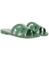 Sam Edelman Women's Bay Jelly Slide Flat Sandals In Green Garden Jelly