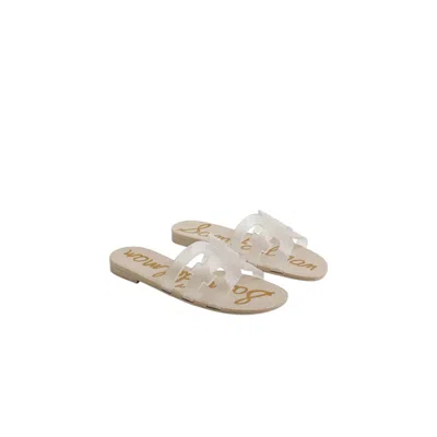 Sam Edelman Women's Bay Jelly Slide Sandal In Clear/sand In White