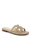 Sam Edelman Bay Jewel Slide Sandal Bleached Beechwood Weave In Nude
