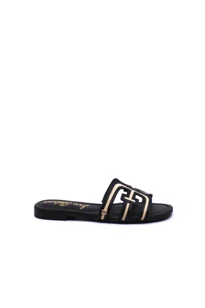 Sam Edelman Women's Bay Multi Sandal In Wickerraffia Linen/black