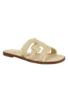 Sam Edelman Bay Womens Square Toe Flat Slide Sandals In Gold