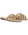 Sam Edelman Women's Bay Ray Slide Flat Sandals In Bleached Beechwood