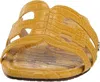 Sam Edelman Women's Bay Slide Mule Open-toe Slip-on Leather Flat Sandals In Sunflower In Yellow