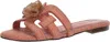 Sam Edelman Women's Bay Slide Open-toe Slip-on Leather Fashion Flat Sandals In Stucco Pink In Multi