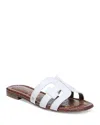 Sam Edelman Bay Double Strap Flat Sandals In White